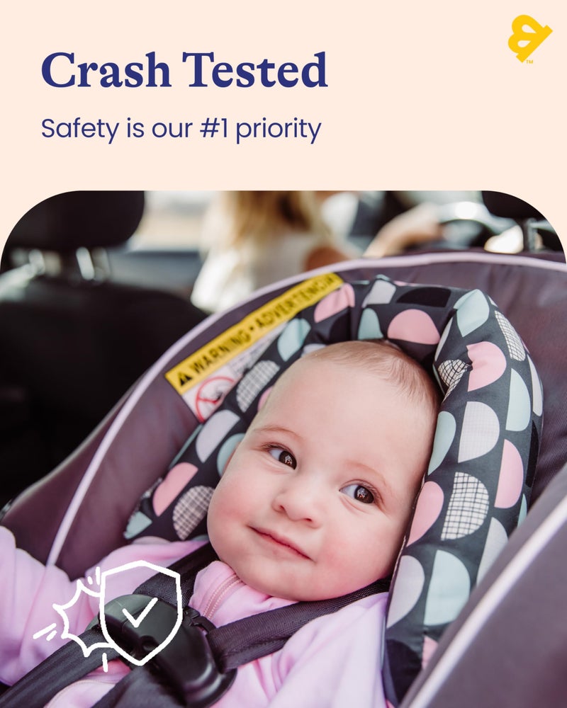 Travel Bug Baby & Toddler 2-in-1 Head Support Duo Head Support for Car Seats, Strollers & Bouncers (Grey/Teal/Pink), 8x2.75x10 Inch (Pack of 1) - Image 3